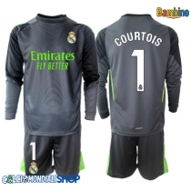 Maglie da calcio Real Madrid Thibaut Courtois #1 Portiere Terza Maglia Bambino 2025-26 Manica Lunga + Pantaloni corti)
